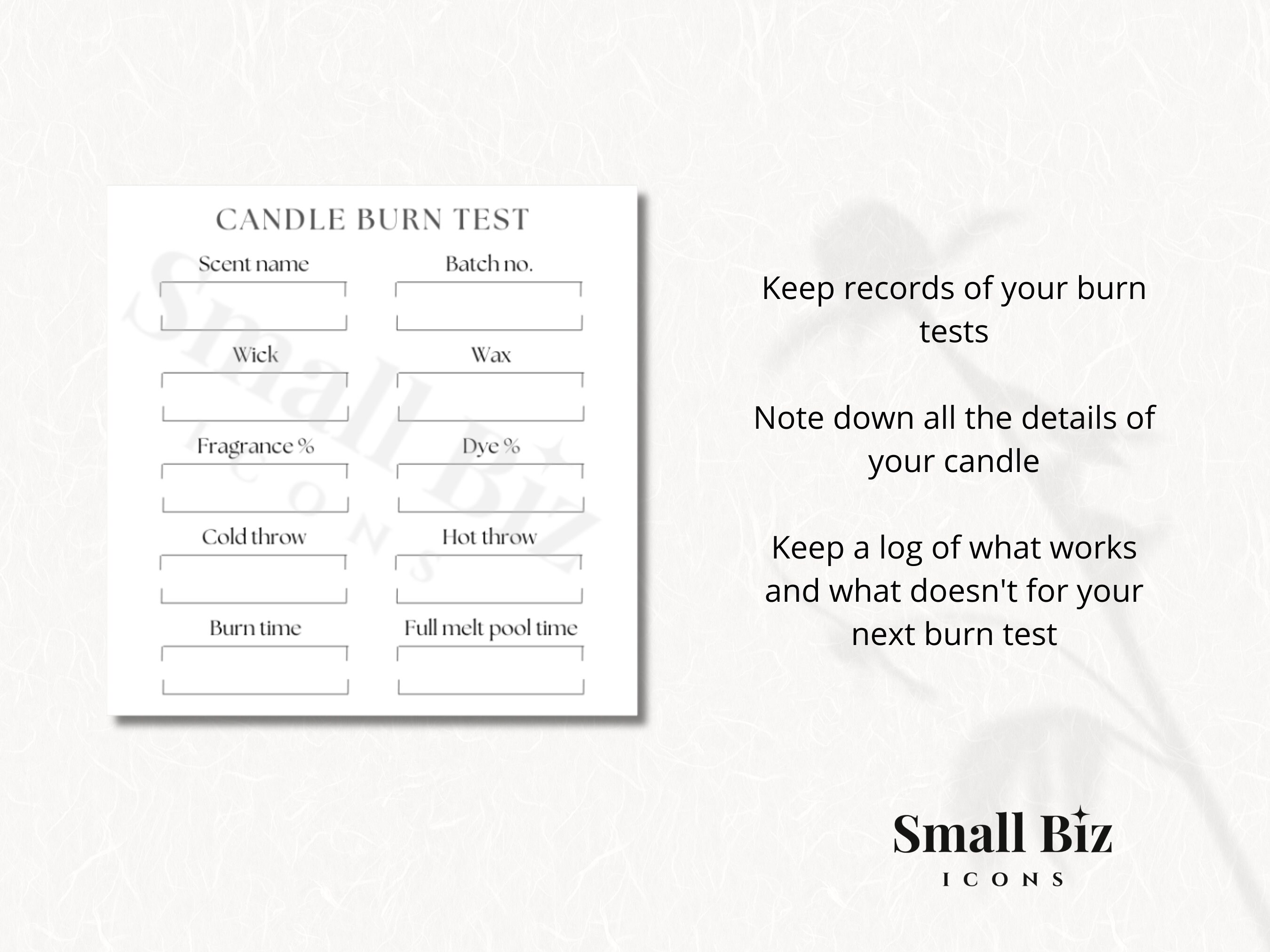 Candle Burn Test Label Burn Test Label Candle Burn Test Label Template