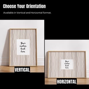 Your Text Custom Wall Art: Hand Drawn Personalized Print, Striped Custom Quote Print (Digital Download) #C1 image 3