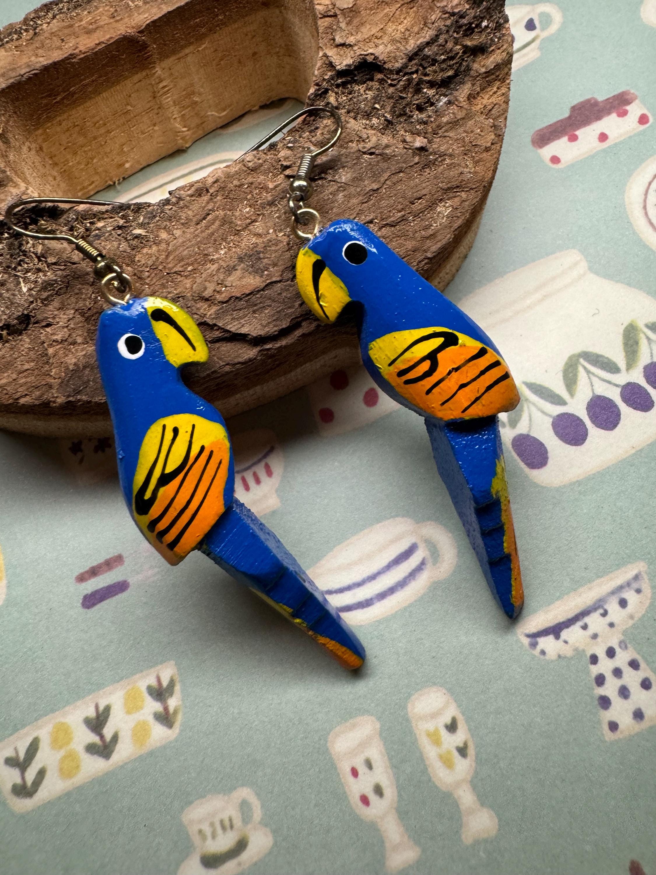 Parrot Earrings Handmade