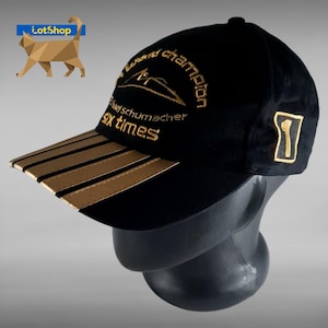 Vintage Michael Schumacher 6-times F1 World Champion Formula One Black Cotton Hat Cap One Size - Motorsport Racing Gift