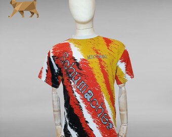 Michael Schumacher Formula 1 F1 Vintage Uomo Cotone Vintage Raro T-Shirt Tee XLarge