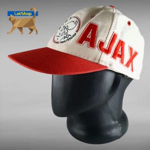 Vintage AJAX Amsterdam Cap 1991 Pro One Badge Fußball Fußball Sportbekleidung Retro 90er Jahre One Size - Sport Memorabilie Fußball Geschenk