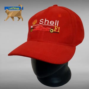Vintage Shell F1 Racing Cap Michael Schumacher Car Bolid Red Cotton Hat Motorsport Collector Gift