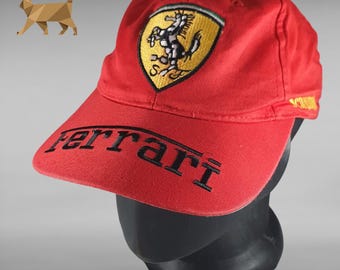 Gorra de algodón vintage AGIP de Michael Schumacher, Ferrari Schumi, de los años 90, Fórmula 1, gorra roja rara de carreras de F1 (talla única)