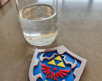 Zelda Hylian Shield Coaster | 3D Printed Gamer Decor