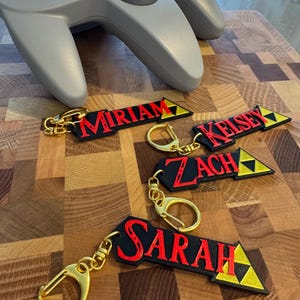 Custom Hylian Name Keychain – Personalized Gamer Gift, Fantasy RPG Inspired Key Ring