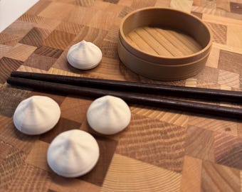 Mini Bao Dumpling Fridge Magnets | Kawaii Foodie Gift | Asian Kitchen Decor