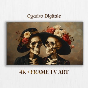 Винтажная рамка TV Art, цифровое искусство Dia De Los Muertos для телевизора Samsung, мгновенная загрузка