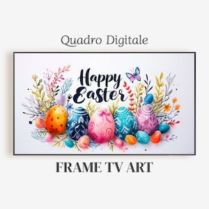 Spring Floral Easter Egg Art for Frame TV (Digital Download)