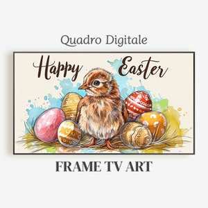 Retro Easter Chick Frame TV Art: Vintage Eggs (Digital Download)