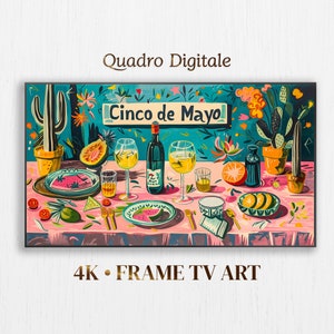 Рамка TV Art, Cinco De Mayo, мексиканское искусство для телевизоров Samsung, цифровая загрузка