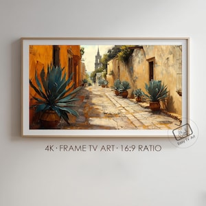 Mexican Street Frame TV Art, Rustic Vintage Alley Scene, Digital Download for Samsung image 3
