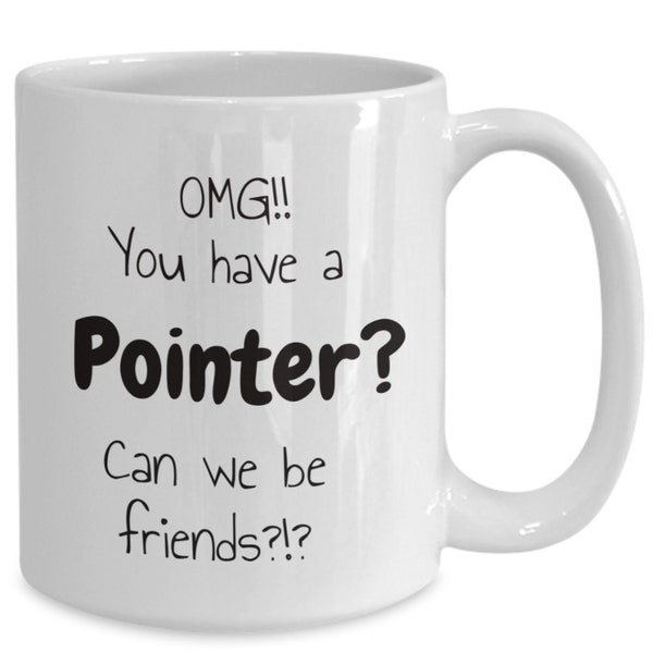 Pointer coffee mug, dog mug, dog gift, pointer cup, pointer friends