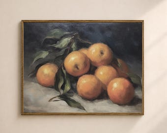 Italiaanse rustieke keukenmuurkunst afdrukbare, humeurige fruitstillevenprint, Toscaanse keukendecor
