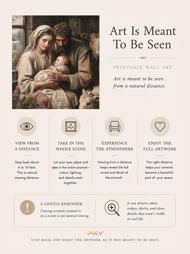Nativity Wall Art Printable, Holy Family Christmas Scene Print ...