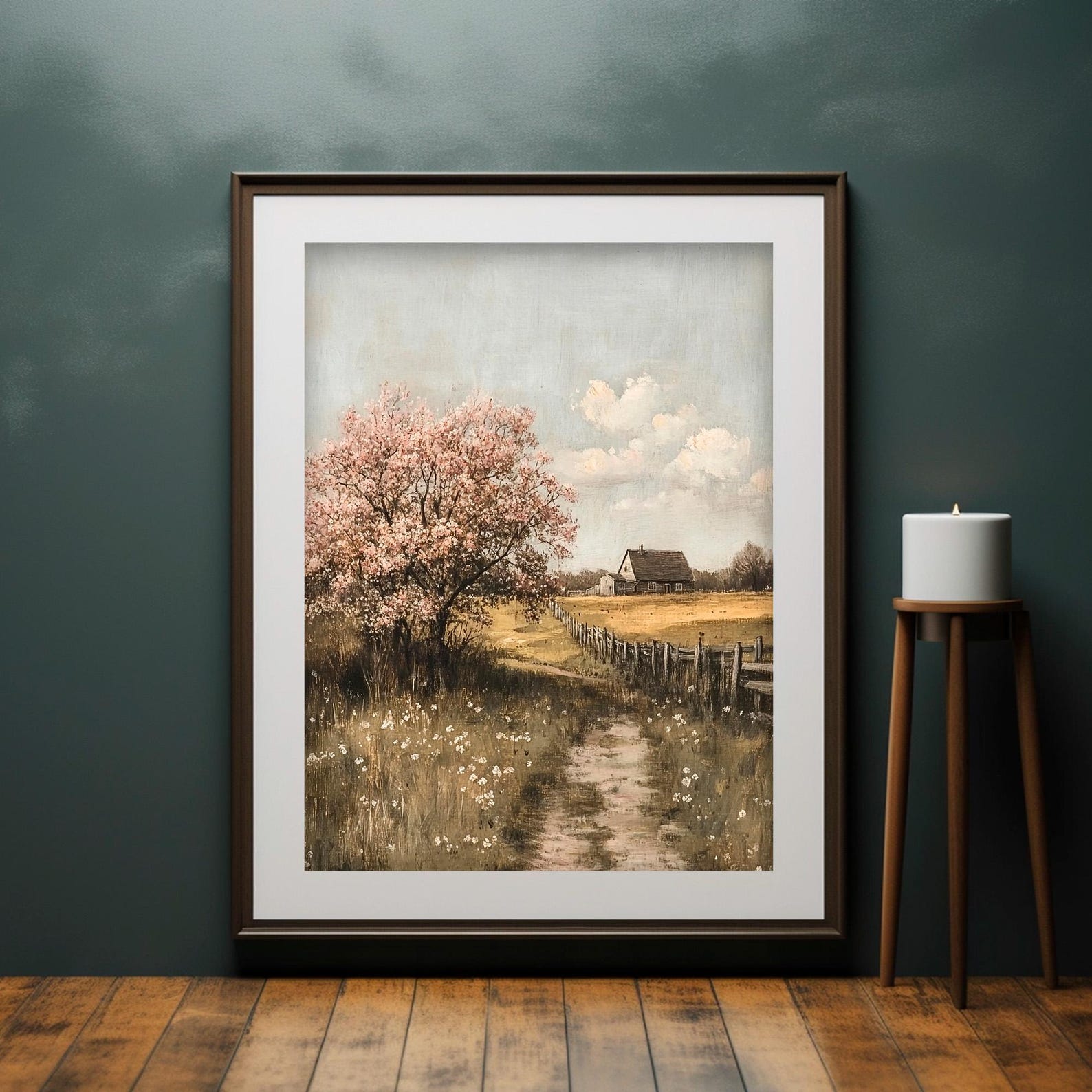 Spring Farmhouse Printable Wall Art, Rustic Country Cottage With ...