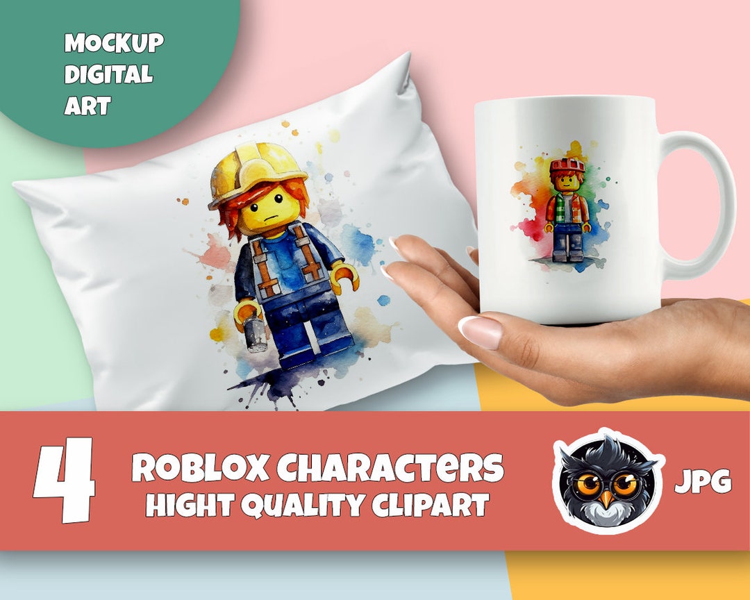 Watercolor Roblox Clipart Cute Roblox Printable Characters - Etsy