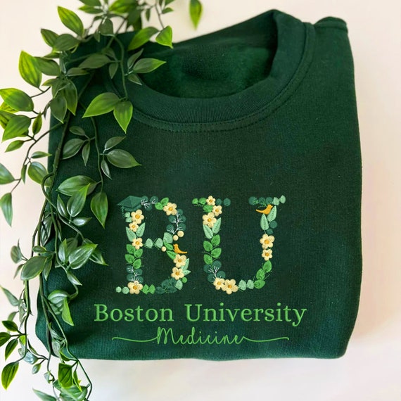 Custom College Floral Letter Embroidered Hoodie or Sweatshirt