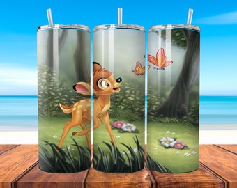 Bambi  Tumbler wrap 20oz skinny tumbler ,digital download, printable sublimation image