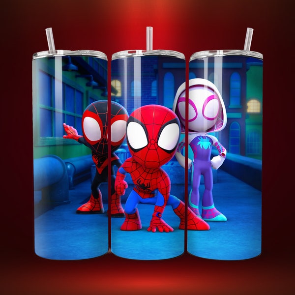 Spidey and his amazing friends Tumbler wrap 20oz skinny tumbler, Spiderman, Spidey png, png,digital download, printable sublimation image