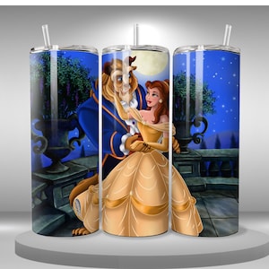 Beauty and the Beast Tumbler wrap 20oz skinny tumbler, Belle png, téléchargement numérique, image de sublimation, imprimable