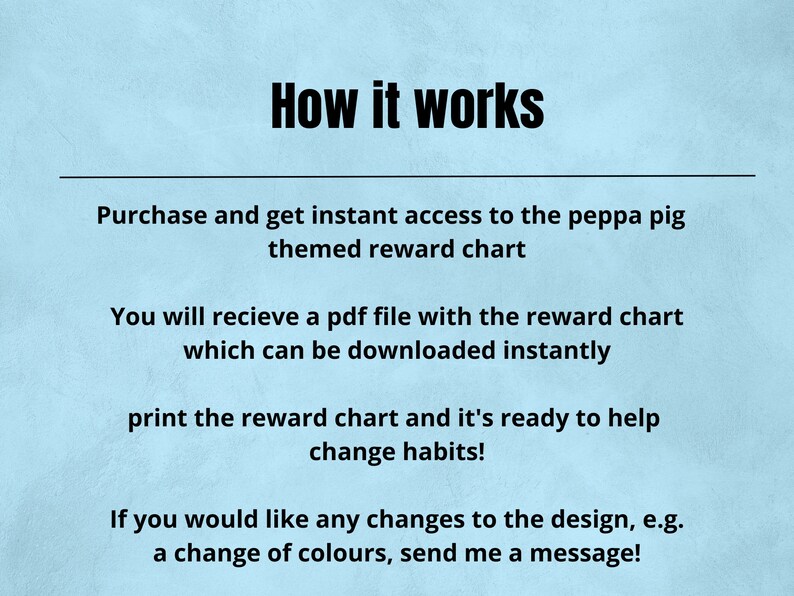Peppa Pig Reward Chart for Kids, Behaviour Chart, Habit Tracker, Printable, Download, Digital - Etsy