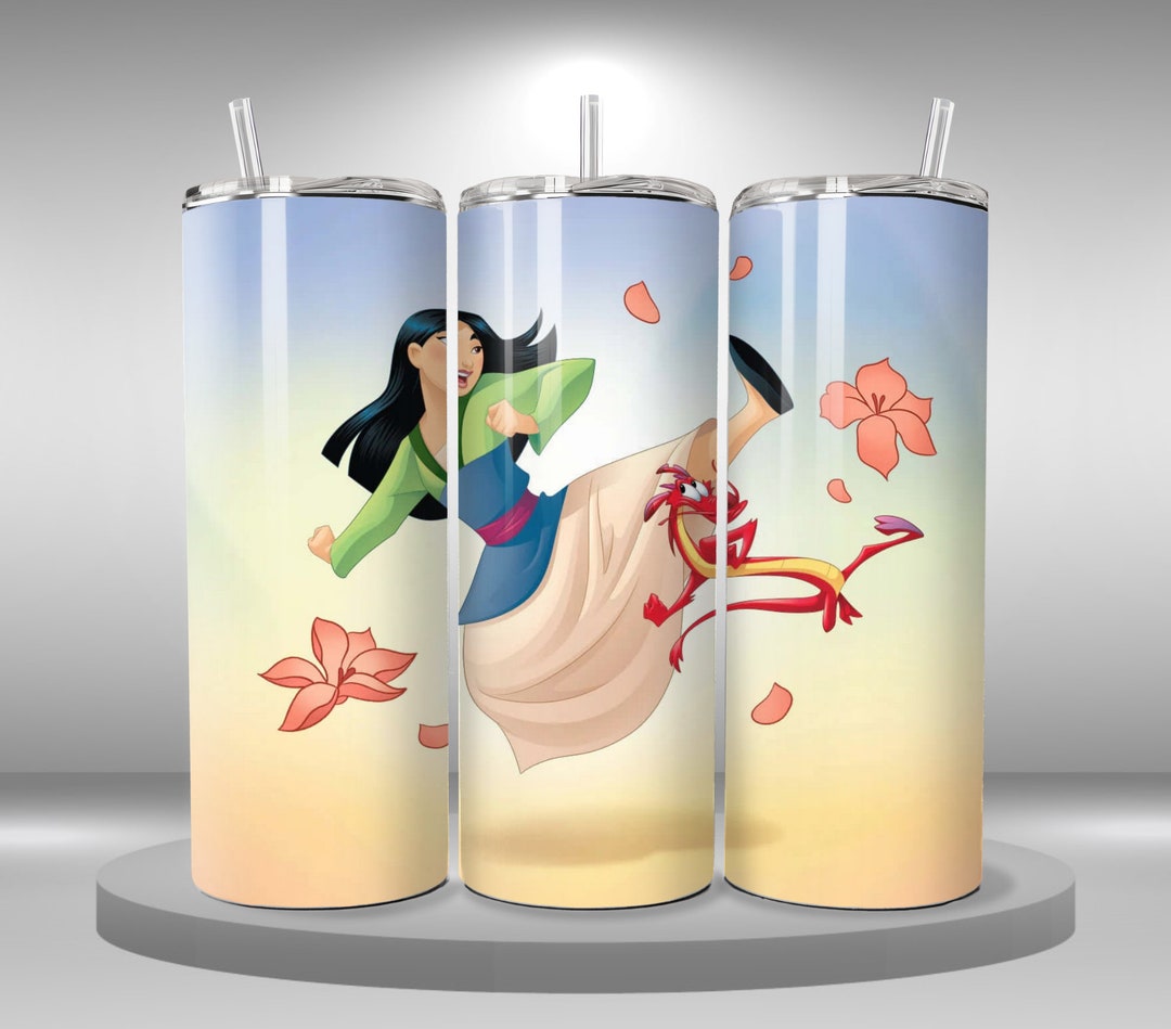 Mulan Tumbler Wrap 20oz Skinny Tumbler, Mulan Png, Princess Png ...