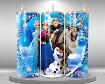 Frozen Tumbler wrap 20oz skinny tumbler, Frozen png, Olaf png digital download,  sublimation image, digital download, printable