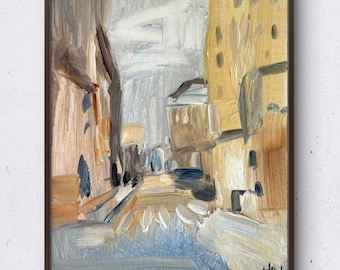 Nueva York n.° 2, 11x14, pintura acrílica original, arte para decoración del hogar.