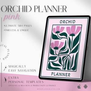Rosa Minimalistischer Undatierter Digitaler Planer | Tages, Wochen, Monatsplaner | Goodnotes Planer | Minimalistischer Portrait Planer | Rosa Basic Planer
