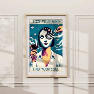 Lose Your Mind Find Your Soul Vintage Poster, Lose Your Mind Print, Vintage Music-Inspired Wall Art, Retro Poster Print, Music Retro Poster