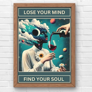 Vintage Poster, Lose Your Mind Find Your Soul, Lose Your Mind Print, Vintage Music-Inspired Wall Art, Retro Poster Print, Music Retro Poster