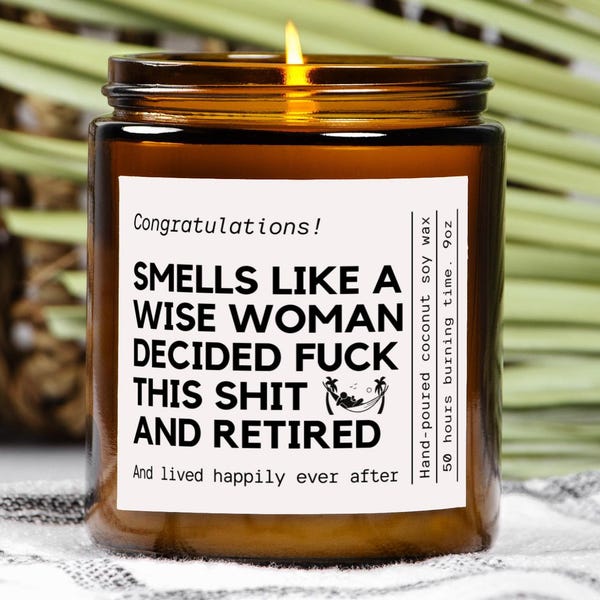 Cadeau de retraite amusant, bougie femme sage, cadeau de retraite