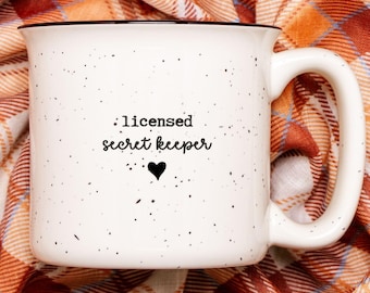 Licensed secret keeper mug, therapist graduation gift, psychologist counselor personalized gift