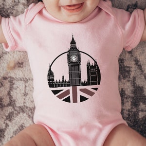 London baby British baby shower gift, English boysuit, UK Trip