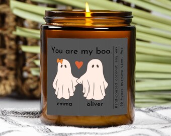 You are my boo candle gift, custom couple's Halloween candle