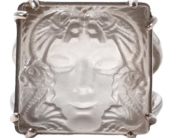 Lalique Arethuse silver sterling Art Deco style Ring