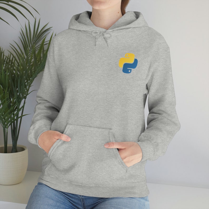 Sudadera con capucha Python Coder, unisex, mezcla de algodón, informática, estilo código, cómoda imagen 7
