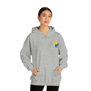 Sudadera con capucha Python Coder, unisex, mezcla de algodón, informática, estilo código, cómoda imagen 3