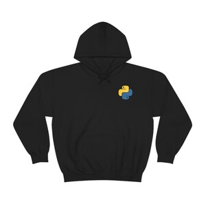 Sudadera con capucha Python Coder, unisex, mezcla de algodón, informática, estilo código, cómoda imagen 9