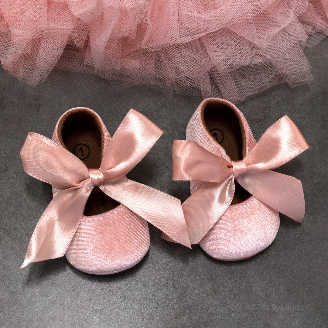 Luxury Pink Baby Girl Shoes Satin Bow Princess Style Shoes Etsy