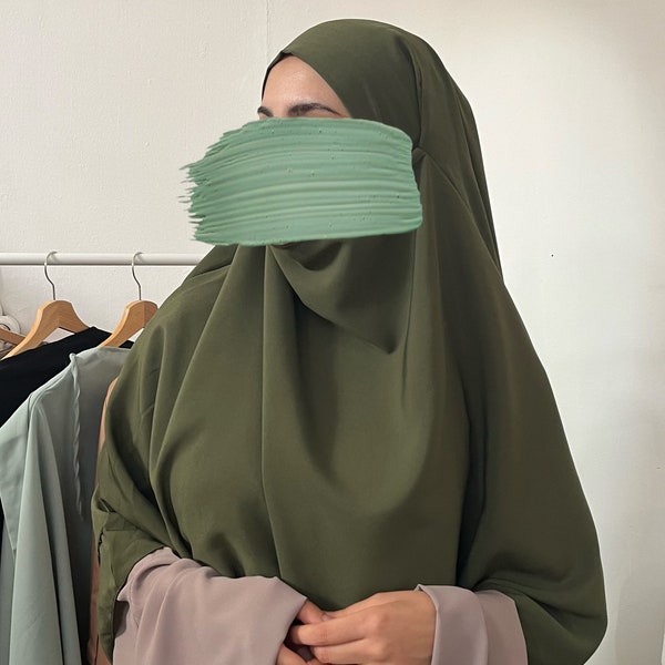 Khimar layer, muslim scarf , hijab fashion , madina silk, for muslim woman, modest, jilbab, niqab