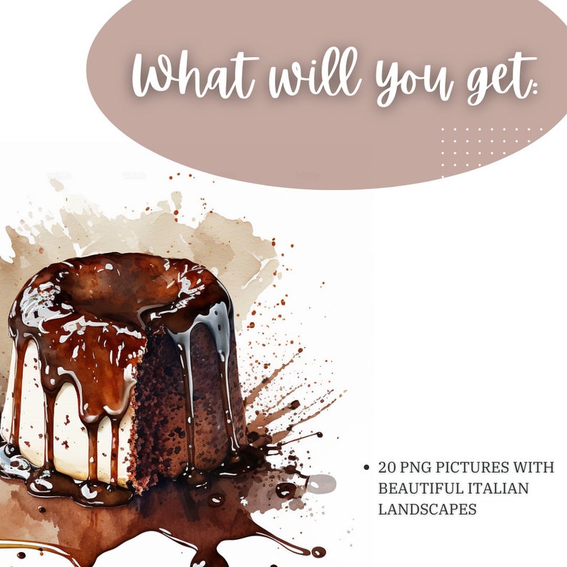 Watercolor Dessert 20pc PNG Bundle Dessert PNG Cake PNG - Etsy