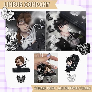 Limbus Company Solemn Lament Square Print + Glitter Epoxy Charms