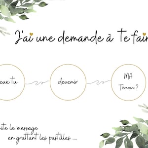 Carte à gratter - Témoin/Demoiselle D'honneur