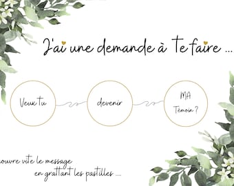 Carte à gratter - Témoin/Demoiselle D'honneur