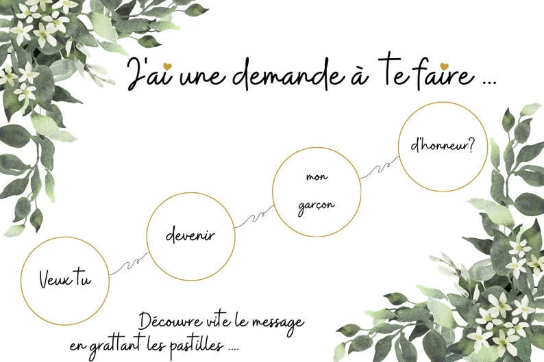 Carte à gratter - Témoin/Demoiselle D'honneur image 3