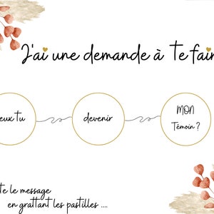 Carte à gratter - Témoin/Demoiselle D'honneur image 2