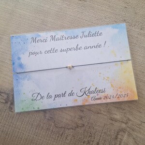 Merci maîtresse - bracelet - Maîtresse/Maître/Atsem ou nounou