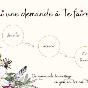 Carte à gratter - Témoin/Demoiselle D'honneur